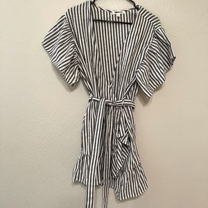 Striped swimsuit coverup by Mike’s